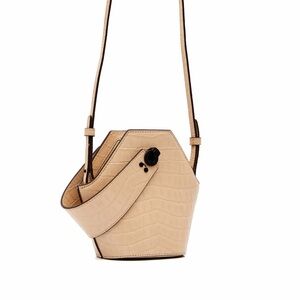 DANSE LENTE
Mini Johnny Croc-Embossed Leather Hexagonal Bucket Bag